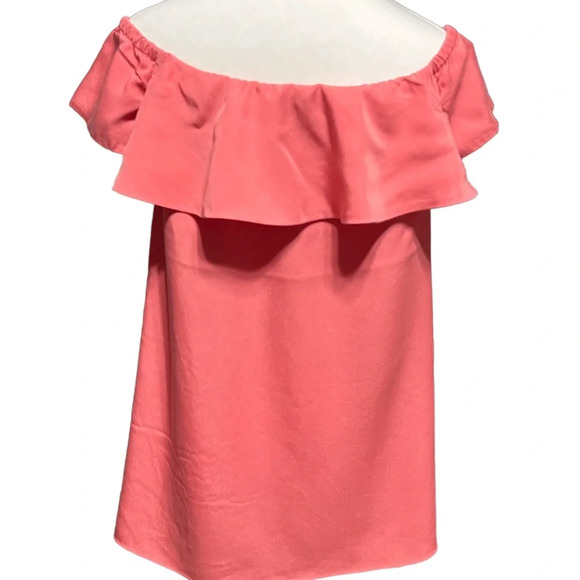 H Halston Womens Off Shoulder Peachy Top Size M, 100% Lyocell - Picture 5 of 8
